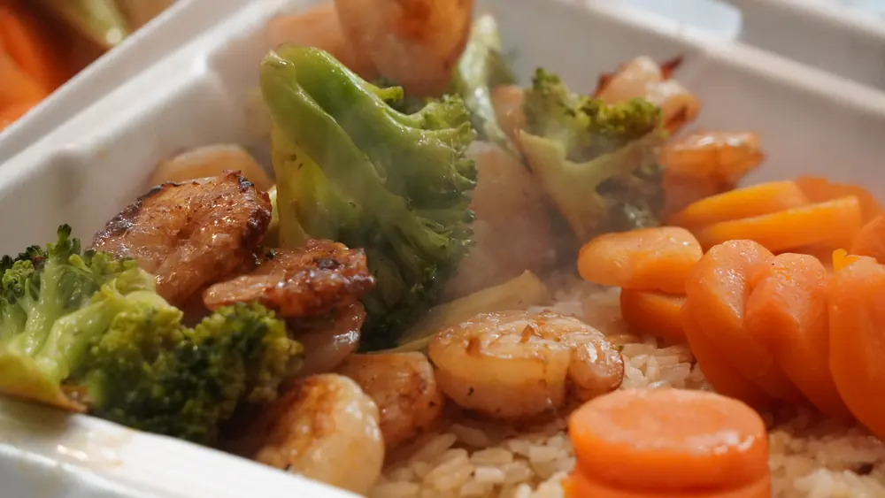 Hibachi shrimp cooked to order