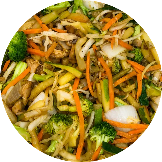 Saut&eacute;ed vegetables catering tray